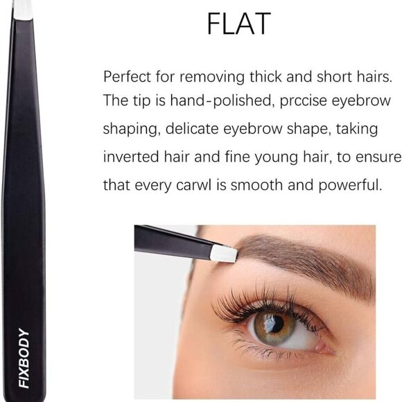 6pcs Set Eyebrow Tweezers Precision Kit, Stainless Steel Ingrown Hair Removal - Picture 7 of 10